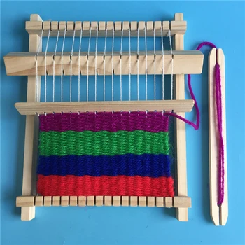 Дървен стан ремесленная прежди направи си САМ ръчно плетене машина детски образователни играчки