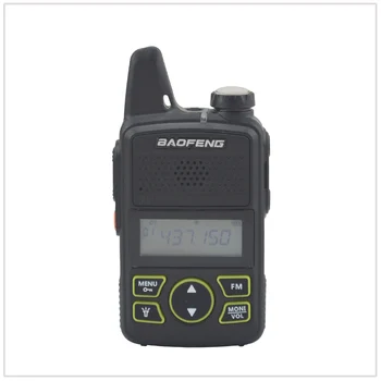Преносима радиостанция baofeng bf-t1 UHF 400-470 Mhz 20CH 1 W Мини карманное двустранно радио baofeng t1 Ham FM-радио с ухо