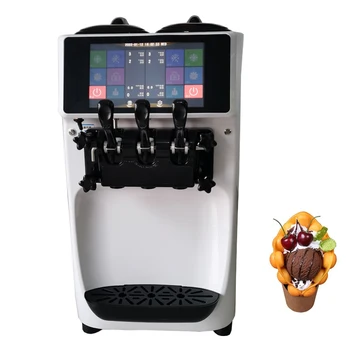 Производителите на мек сладолед от неръждаема стомана Търговска машина за приготвяне на сладолед Високоефективен автомат за продажба на сладолед 2900 W