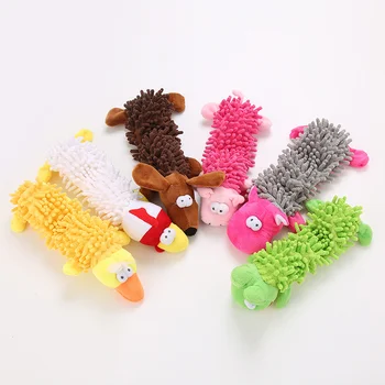 Здрава плюшен играчка за домашните кучета във формата на животно с мъка за малки кучета, кученце чихуахуа, Йоркшир Bichon, играчки за почистване на зъбите