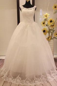 Ново дантелено, расшитое мъниста винтажное сватбената рокля на тънки спагети презрамки 2023 година от слоеной прежда