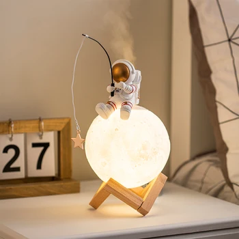 Модерна декорация на дома, мини на овлажнител на въздуха украса нощни лампи украса спални астронавти подарък