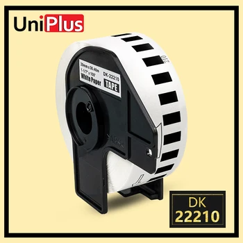 UniPlus DK-2210 Ролка Етикети 29 мм * 30,48 м Хартиена Лента, Стикер DK 22210 за принтери Brother QL700 QL-1050N QL1100 QL-500 650TD