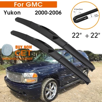 Четка за чистачки за кола за GMC Yukon 2000-2006, гума силикон чистачките за предното стъкло, 22 