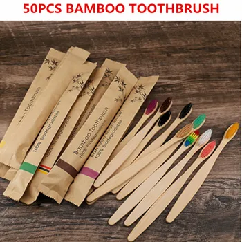 Новата четка за зъби Бамбукови Четки за Зъби екологична Дървена четка за зъби за възрастни и Деца, Индивидуално Лазерно Гравиране на Лого Дропшиппинг