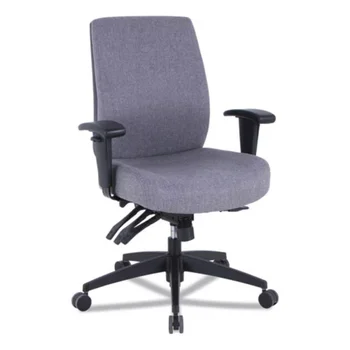 Многофункционално работно стол на Ludmil HPT4241 серия Wrigley 24/7 с висока производителност и средна облегалка - сив