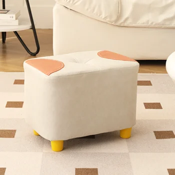 Столче за обувки с квадратна прическа Модерна спалня в Минималистичен преносим походный табуретка за крака Малка дървена дизайн за почивка Мебели за дома
