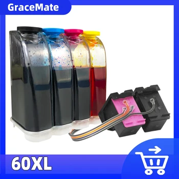 GraceMate 60XL ЧЕРНИЛЬНАЯ система CISS Заместител на Hp 60XL Photosmart C4780 C4783 C4795 C4799 D110a F2400 Deskjet D1660 D1663 D2530