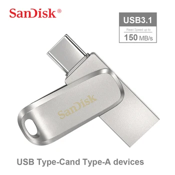Флаш памет SanDisk USB 3.1 Type-C 32 GB 64 GB 128 GB, 256 Г-универсален флаш устройство е 2 в 1 за вашите устройства USB Type-C Type A-A usb Флаш устройство