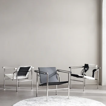 Италиански Единична диван-стол Дизайнерски Китайски Стил Bascoolan Баухаус От Неръждаема Стомана За Почивка