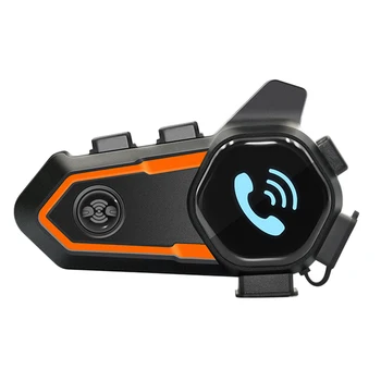Безжична слушалка вътрешна комуникация за мотоциклетни каски, съвместима с Bluetooth, водоустойчиви слушалки за каска с шумопотискане, високоговорител