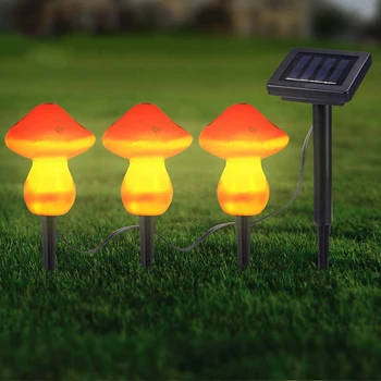 Улично нощно украса в слънчева батерия IP44, водоустойчив led градински лампа със забавен гъбички