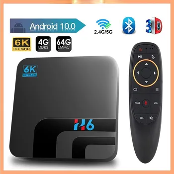 TV Box Android 10 4 GB 32 GB 64 GB 4K H. 265 мултимедиен плейър 3D Видео 2,4 Грама на 5 Ghz Wifi Bluetooth Smart TV Box Телеприставка Безплатна доставка