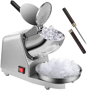 Нож за раздробяване на лед, самобръсначка, машина за приготвяне на сняг шишарки, сребро 143 лири / час с лед мотика за домашна и комерсиална употреба