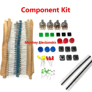 Комплект компоненти с резистори, светодиодни потенциометрами, ключови предавките, универсален комплект части за R3 Starter Обучение Kit