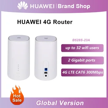 Отключени Оригинален Huawei B528 LTE CPE Cube Рутер B528s-23a 4G Wifi Рутер CAT 6 Със Слот за сим-карта 4G Рутер Lan Порт
