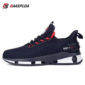 Baasploa / нови мъжки ежедневни плетени обувки, бели дробове модни маратонки за бягане, нескользящие амортизационен мъжки обувки за тенис за пеша