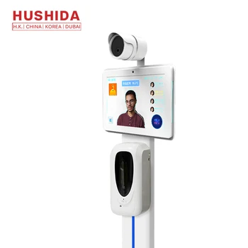 Подова поставка Детектор за измерване на LCD екрана на Камерата за разпознаване на лица уред за измерване на температурата на тялото