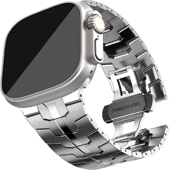 Връзка гривна Correa за Apple Watch каишка Ultra 49 мм 8 7 6 5 4 se 44 мм 41 мм 42 мм 40 мм и каишка от неръждаема стомана за iwatch 8 45 мм