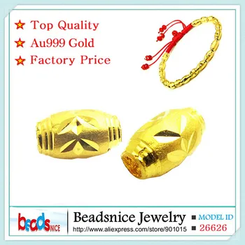 Beadsnice ID26626 гореща разпродажба истински златни мъниста за бижута 100% ръчна изработка 999 златни мъниста направи си сам бижута на едро