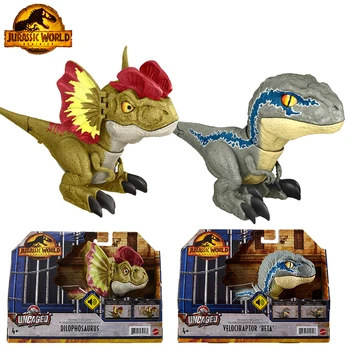 Оригинална Фигурка на Динозавър Mattel Jarassic World Без Клетки Rowdy Roars Velociraptor Аниме Бета Дилофозавр Играчки за Момчета