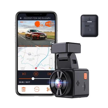 Vantrue E1 2.5 K WiFi Автомобилен Видеорекордер с Гласов контрол, Dvr Mini Dash Cam с GPS, 24-часов Режим на паркиране, Буферизованное Откриване на Движение