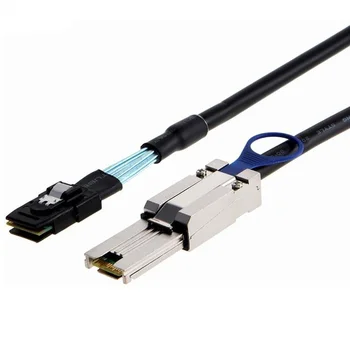 HD MINI SAS Line SFF8087 180 градуса до SFF8088 Line 6G високоскоростен сървър кабел 1 м