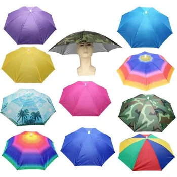 Преносим чадър от дъжда шапка открит Сгъваем риболовен чадър, шапка и Водоустойчив UV-протектор Къмпинг шапки, плажни шапки шапки