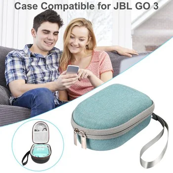 За JBL GO3 калъф EVA твърд калъф за носене, чанта за носене JBL GO 3 преносими безжични Bluetooth високоговорител защитен калъф