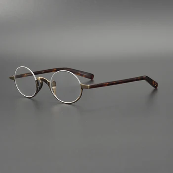 Zerosun Малки Кръгли Очила За Четене Мъжки 0,5 1,75 1,25 2,0 2,5 2,75 Титанов Диоптрийные Мъжки Висококачествени ультралегкие Реколта Janpan