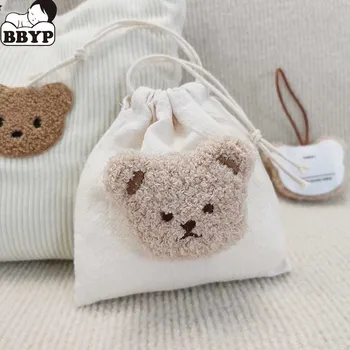 Чанта за майките с анимационни мечка, джоб на съвсем малък, чанта за съхранение на дрехи за детската градина, пътни чанти за пране