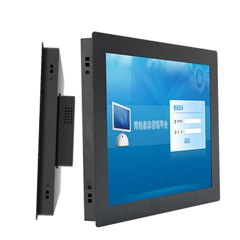 Индустриален монитор с Резистивен сензорен контрол 19/21,5/23,6 инча интерфейс VGA DVI, USB, Вградени Инсталационния HD LCD екран