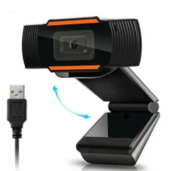 Уеб камера HD 1080P, мини-компютър, компютър, уеб-камера, USB конектор, въртяща се камера на живо, видео разговори, конференции