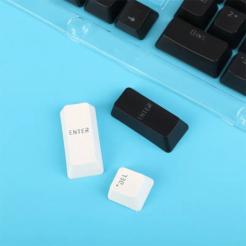1БР 104 клавиша Корейски прозрачни капачки за ключове за осветление за механичен ключ геймърска клавиатура OEM Профил ABS капачка за ключове