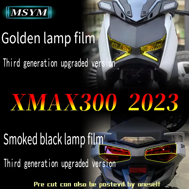 За Yamaha XMAX300 филм за уреди XMAX 300 2023 прозрачно защитно фолио за фарове и задни светлини