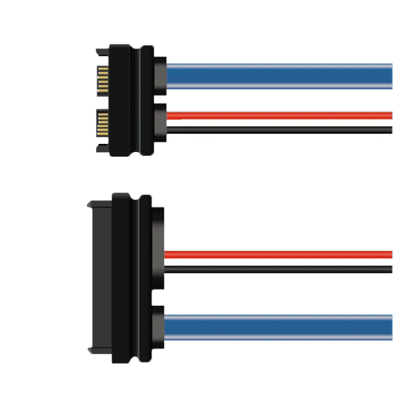 Кабел-адаптер на оптичното устройство 7 + 6-7 15Pin Sata захранващ Кабел за пренос на данни Оптично устройство до интерфейсному кабел за твърд диск 30 см