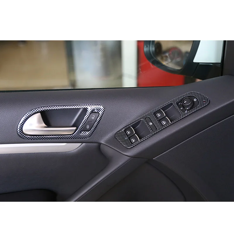 За Volkswagen VW Tiguan 2013 2014 2015 2013-2015 ABS Интериор Предната Вътрешна Врата Купата на Ключа на Прозореца Botton AC Вентилационна Покритие 10 бр.