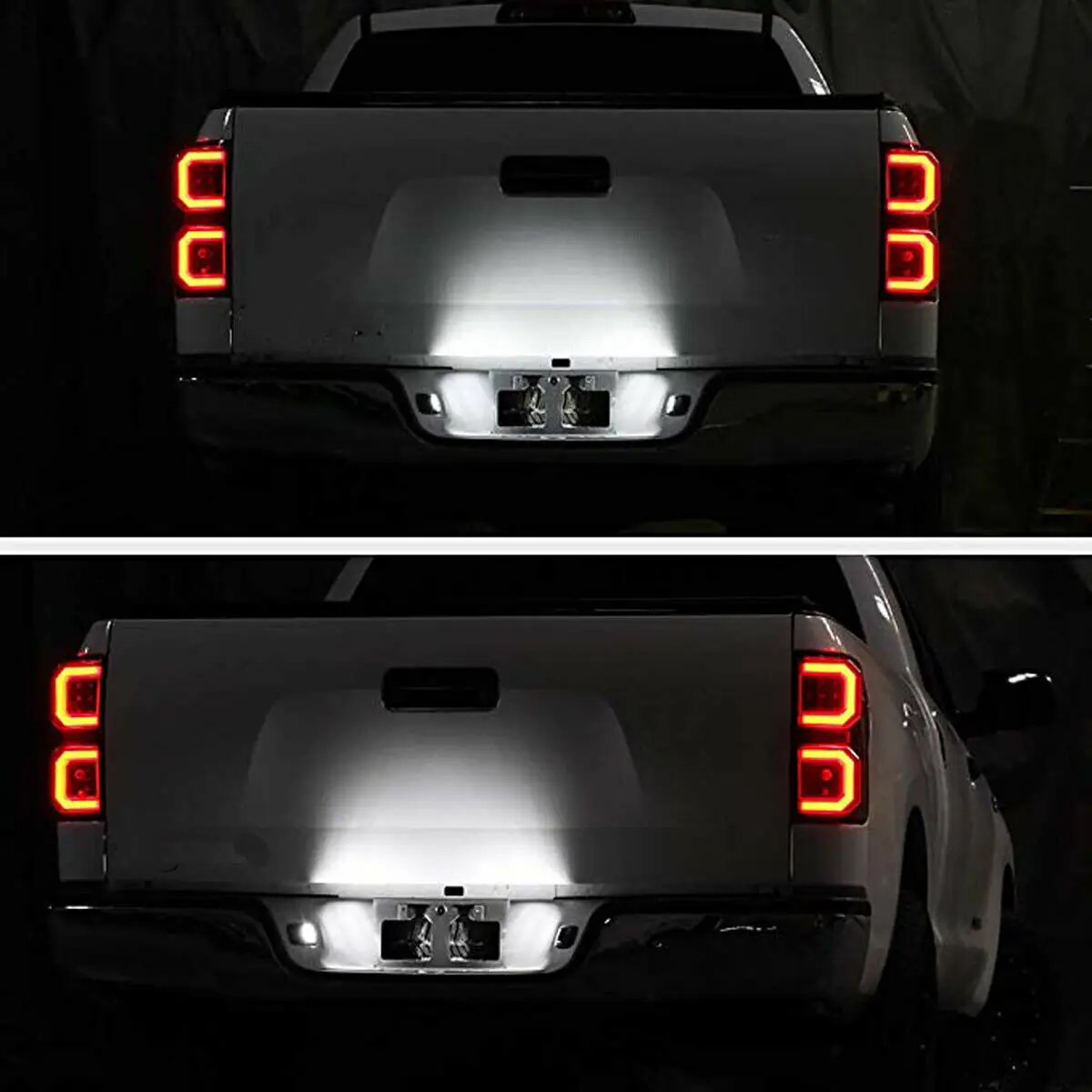 2 бр. бяло led фенер задната регистрационна табела на автомобила в събирането на Toyota Tacoma 2005-2015 Tundra 2000-2013 Авточасти Аксесоари