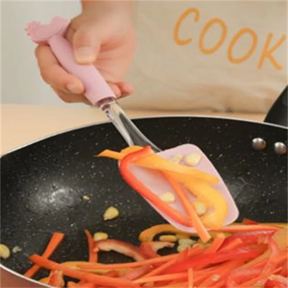 Силиконова поставка за печене Комплект от три пластмасови дръжки cartoony бъркалка за разбиване на масло кухненска лопатка за масло инструменти за печене в домашна кухня