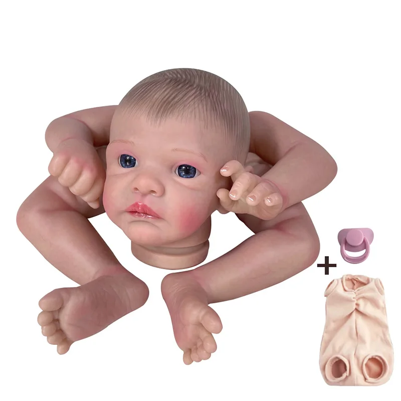 16 инча Новото лице на кукла Реборн комплект Хенли Боядисани непълни част кукли Реалистични Новородени направи си САМ играчка, подарък за момичета