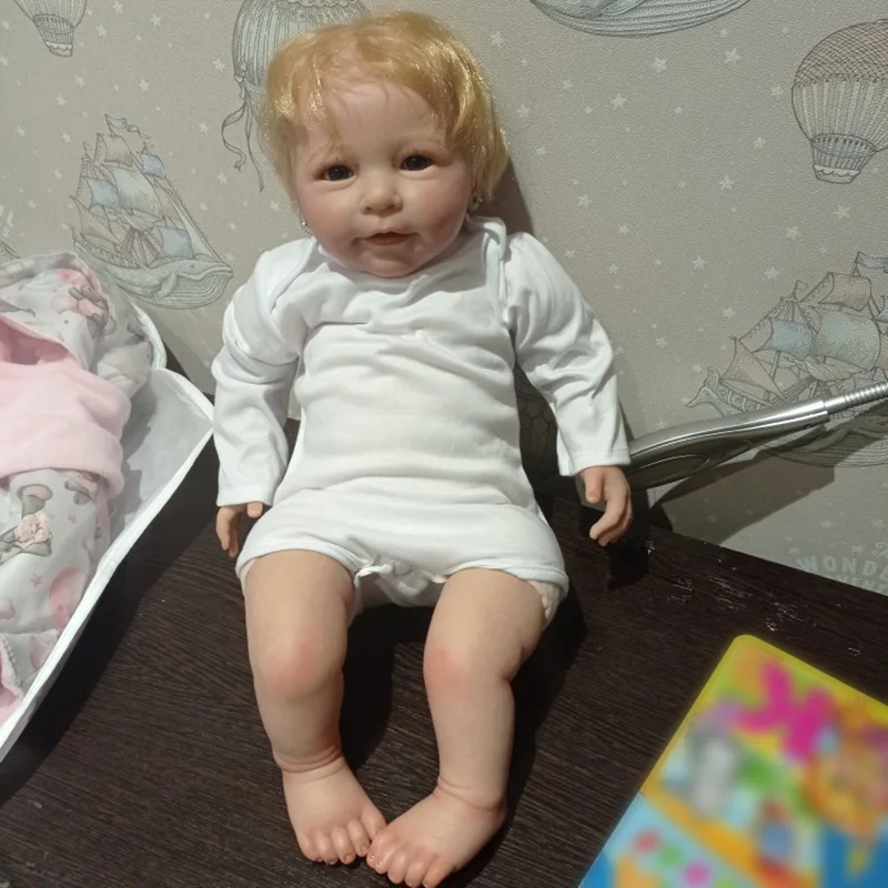 NPK-50 см и Вече е Готова Възстановената Детска Усмивка, Миличка с Вкоренените Коса, Ръчно Рисувани, 3D, Реалистична Кукла-Реборн, Подаръци за Бебето